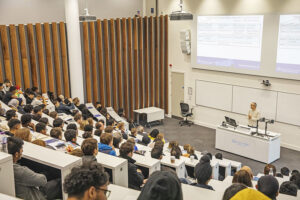 Image of students in lecture theatre.