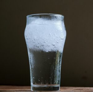Image of a glass of ice cold water