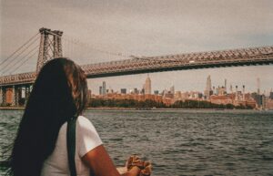 Image of woman with bridge