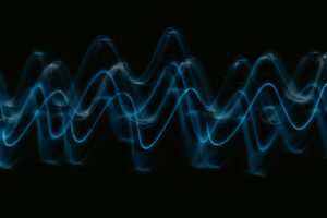Image of blue sound waves