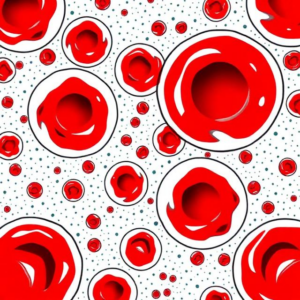 Illustration showing red blood cells