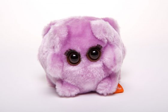 Picture of a giant microbe soft toy
