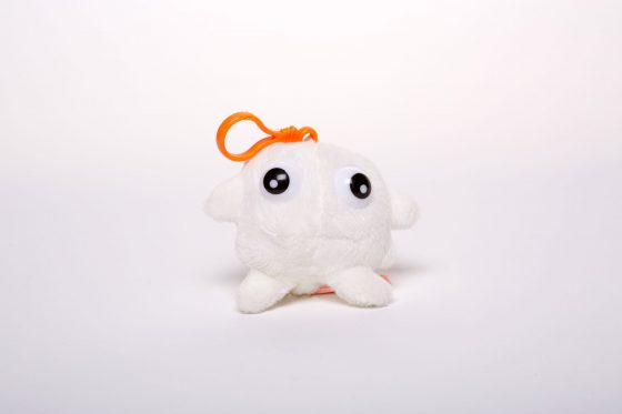 picture of a white blood cell key chain
